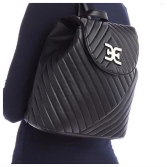 Sam Edelman Black Quilted Backpack Sam Edelman Small Black Backpack Women main image 2